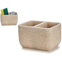 Dubbele houder voor schuursponzen 12 x 11 x 9 cm met sponzen