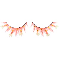 Rode wimpers met kerststrik