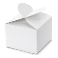 Witte doos met hartsluiting van 6 cm