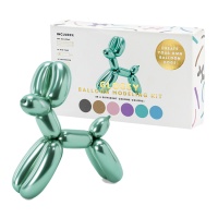 Set van assorti chroom ballonnen die vormbaar zijn tot 1,30 m met pomp - PartyDeco - 30 stuks