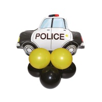 Boeket van politieauto ballonnen - 9 stuks