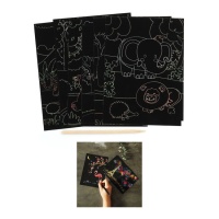 Creatieve Kras Kaarten van Dieren - 6 stuks