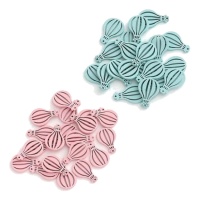 Houten ballonfiguurtjes van 3 x 2 cm - 20 stuks