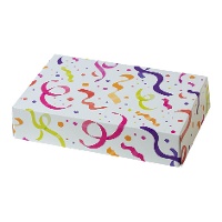 Doos van 23,5 x 16 x 5 cm met streamers