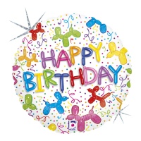 Happy Birthday ballon van ballonkunst van 46 cm - Grabo