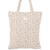 Stoffen Tas met Lichtgekleurde Bloemen en Rits