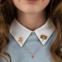 Ketting voor overhemdkraag met muziekthema