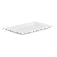 Wit porseleinen dienblad, 34,5 x 20,5 x 2,5 cm