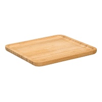 Vierkant bamboe serveerplateau 25 x 25 cm voor hapjes
