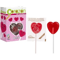 Gouden hartlolly's - individuele verpakking - Cerdán hartvormige lolly - 110 stuks