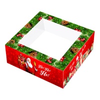 Doos van 20 x 20 x 7,5 cm voor een versierde Kerstman-taart