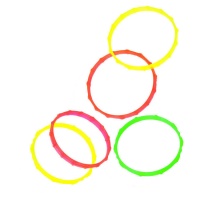 Neonkleurige armbanden - 5 stuks