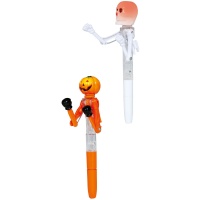 Halloween Boksende Figuur Pen met Licht van 18 cm - 1 Stuk