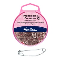 Gebogen Veiligheidsspelden 2,7 cm - Hemline - 100 stuks