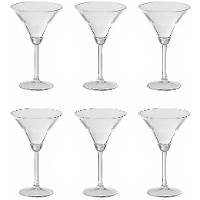 Vintage martini-glas 260 ml - set van 6