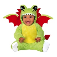 Groene drakenkostuum met vleugels voor baby