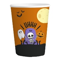 Oranje bekers voor Halloween van 266 ml - 6 stuks