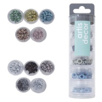 Oogjes van 0,5 cm in diverse kleuren en vormen - Artis decor - 180 stuks