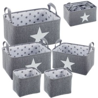 Sterren Stoffen Mandjes - 5 stuks