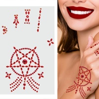 Satanische kleefjuwelen voor de hand