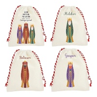 Geschenkzak van 21 x 15 x 1 cm van de Drie Koningen, assorti - 1 stuk