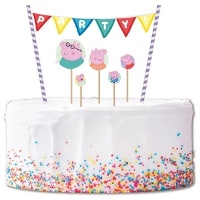Peppa Pig-taarttoppers - 6 stuks