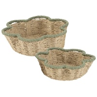 Tweekleurige golvende mand van 28 x 28 x 8 cm - 2 stuks