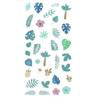 Bladeren en natuur stickers - 1 vel