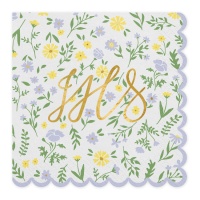 Communie servetten IHS 16 x 16 cm - 20 stuks