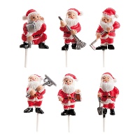 Kerstman plukken van 4 cm - Dekora - 72 stuks