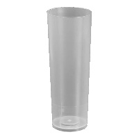 Doorzichtige plastic buisbekers van 300 ml - 10 stuks