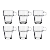 Stapelbare koffiemok van 270 ml - 6 stuks