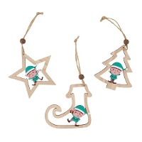 Houten Elfen Hanger - 1 Stuk