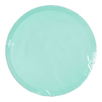 Platte, gekleurde ronde borden van 18 cm - 10 stuks