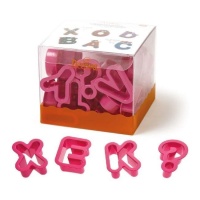 Lettervormige uitstekers 5,2 x 2,2 cm - Decora - 27 stuks