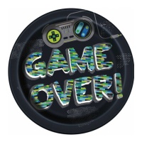 Videogames Game Over! Borden van 23 cm - 8 stuks