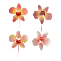 Kleurrijke Orchideeën Decoratie 7,6 cm - Dekora - 20 Stuks
