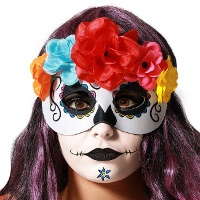 Catrina-masker met bloemen