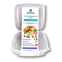 Weggooibare container van 0,25 L met scharnierdeksel - 5 stuks