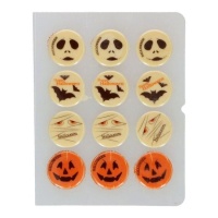 Halloween witte chocolade figuren - 12 stuks