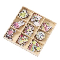 Houten uitgestanste eenhoornfiguurtjes - 27 stuks