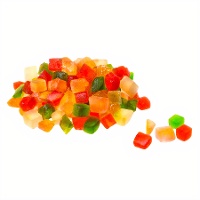 Gesuikerde fruitblokjes 200 gr - Pastkolor