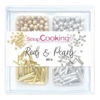 Kit van parels en staafjes mix van 66 gr