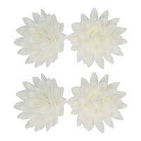 Witte Aster bloemen van eetbaar papier van 5,5 cm - FunCakes - 14 cm