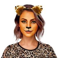 Luipaarddiadeem met imitatiebont
