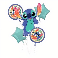 Ballonboeket Stitch Surfer - 5 stuks