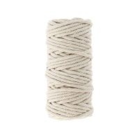Katoenen touwspoel van 4 mm bij 10 m wit