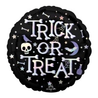 Iridescente Trick or Treat Rond Ballon van 45 cm - Anagram