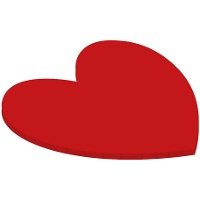 Hartvormige taartbasis van 25 x 25 x 0,5 cm