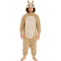 Labubu bruin kostuum voor mannen